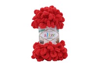 Пряжа Alize Puffy 100% Микрополиэстер 100гр №56, красный 105680