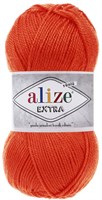 Пряжа Alize Extra 90% акрил/10% шерсть 100гр/220м №407 Морковный