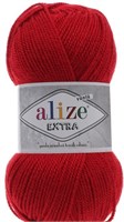 Пряжа Alize Extra 90% акрил/10% шерсть 100гр/220м №106 Т.красный