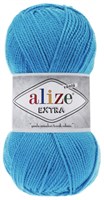 Пряжа Alize Extra 90% акрил/10% шерсть 100гр/220м №245 Голубая бирюза