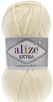 Пряжа Alize Extra 90% акрил/10% шерсть 100гр/220м №01 Кремовый