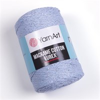 Пряжа YarnArt Macrame Cotton Lurex 75% хлопок/13% полиэстер/12% металлик 250г №729 Серо-голубой 106929