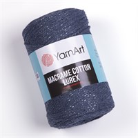 Пряжа YarnArt Macrame Cotton Lurex 75% хлопок/13% полиэстер/12% металлик 250г №730 Джинсовый