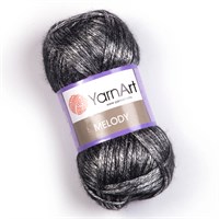 Пряжа YarnArt Melody 9% шерсть/21% акрил/70% полиамид, 100г/230м №887 Графит