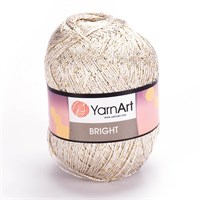 Пряжа YarnArt Bright 80% полиамид/20% люрекс, 90г/340м №101 Молочный