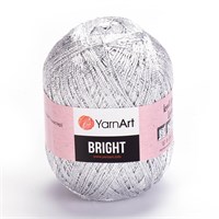 Пряжа YarnArt Bright 80% полиамид/20% люрекс, 90г/340м №128 Белый