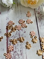 Подвеска Цветок эмаль цв. св. розовый/золото 24613