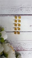 зажимы для чокеров 6мм н-р 10шт, цв. желтое золото 107755