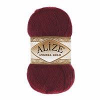 Пряжа Alize Angora gold 80% акрил/20% шерсть 100гр, цв.57 Бордо