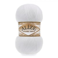 Пряжа Alize Angora gold 80% акрил/20% шерсть 100гр, цв.55 Белый