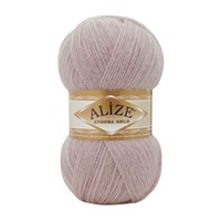 Пряжа Alize Angora gold 80% акрил/20% шерсть 100гр, цв.528 Пастельно-сиреневый