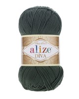 Пряжа Alize Diva 100% микрофибра цв.131 Хаки