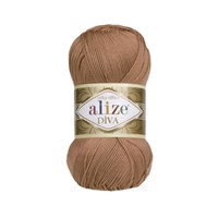 Пряжа Alize Diva 100% микрофибра цв.261 Коричневый