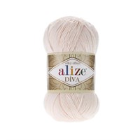 Пряжа Alize Diva 100% микрофибра цв.382 Пудра