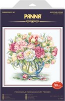 Панна н-р д/вышивки золотая серия роскошные пионы Ц-7063  26614