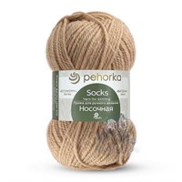Пехорка Носочная 100гр 50% шерсть/50% акрил 03 светло-бежевый 109206