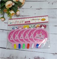 Язычок-гудок Princess цв. розовый н-р 6шт  109567