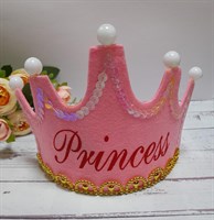 корона- ободок светящаяся Princess цв. розовый