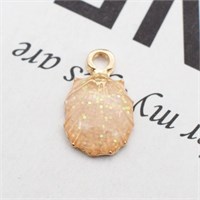 Подвеска Ракушка эмаль (беж с блестк.), 1шт  109761
