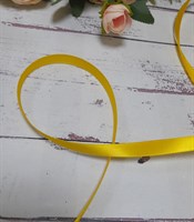 Лента атласная цв желтый 1см 1 метр