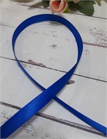 Лента атласная цв синий 1см 1 метр 110218