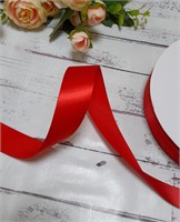 Лента атласная цв красный 2,5см 1 метр 110235