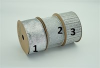 Лента №1 с жестким краем серебро глиттер 6,5 см 1 м 79 руб 