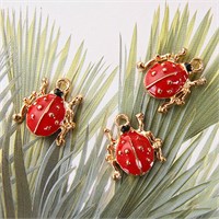 Подвеска божья коровка металл эмаль 1,1*1,5 см 110450