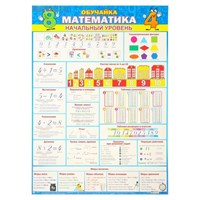 Плакат "Обучайка. Математика. Начальный уровень" А2 111136