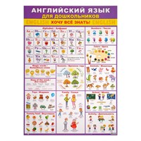 Плакат "Английский язык для дошкольников" фиолетовый фон, А2 111138