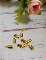 Металлические зажимы д/узла 4*7мм 10шт,цв. золото 111656