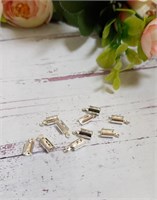 Металлические зажимы д/узла 4*7мм 10шт,цв. св. серебро 111658