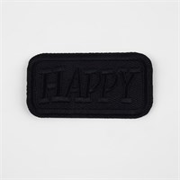 Термоаппликация «Happy», 5*2,7см, цв чёрный 113048