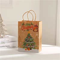 Пакет крафт "Merry Christmas" 33*26*12см   113094