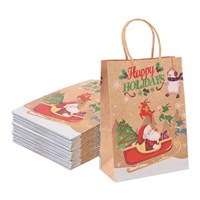 Пакет крафт "Happy Holidays" 33*26*12см   113096