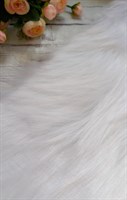 Мех искусственный длинноворсовый 45*50 см, цв белый