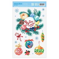 Наклейки на стекло «Чудес в Новом году», многоразовые, 20*34см 114439