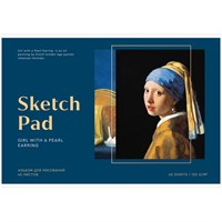Альбом д/рисования 40л, А4, на скрепке, 120г/м2 "Great painters. Vermeer"