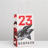 Пакет крафтовый «23.02», 12×21×9см 115296