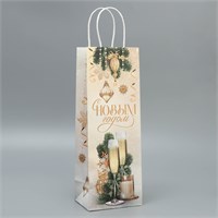 Пакет под бутылку «Шампанское», 13x36x10см 115344