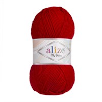 Пряжа Alize My Baby 100% акрил, 50г №106 Темно-красный