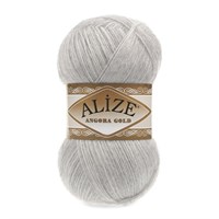 Пряжа Alize Angora gold 80% акрил/20% шерсть 100гр, цв.208 Светло-серый меланж