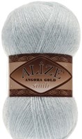 Пряжа Alize Angora gold Simli 75% акрил/20% шерсть/5% металлик 100гр №514 Зимнее небо