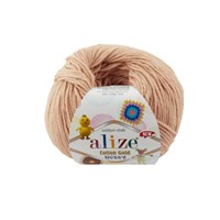 Пряжа Alize Cotton Gold Hobby new 55% хлопок/45% акрил, 50г №446 Темная пудра