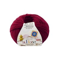 Пряжа Alize Cotton Gold Hobby new 55% хлопок/45% акрил, 50г №390 Бордовый