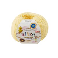 Пряжа Alize Cotton Gold Hobby new 55% хлопок/45% акрил, 50г №187 Светло-лимонный