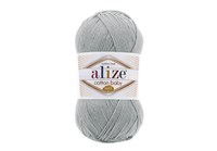 Пряжа Alize Cotton Baby Soft 50% хлопок/50% акрил, 100г №344 Серое небо