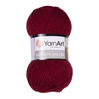 Пряжа YarnArt Merino De Luxe/50 50% шерсть/50% акрил, 100гр №3024 Тёмно-красный  117003