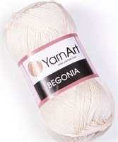 Пряжа YarnArt Begonia 100% мерсеризованный хлопок 169м/50гр №6194 Св.бежевый