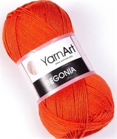 Пряжа YarnArt Begonia 100% мерсеризованный хлопок 169м/50гр №5535 Оранжевый